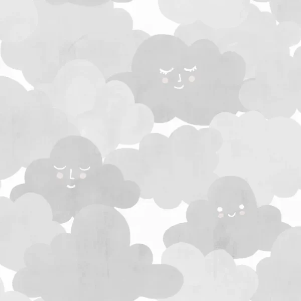 Tapeet RebelWalls Dreamland R18143 Happy Clouds Graphite