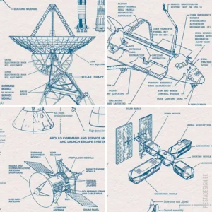 Fototapeet Spacecraft Architecture, Komar IAX8-0016
