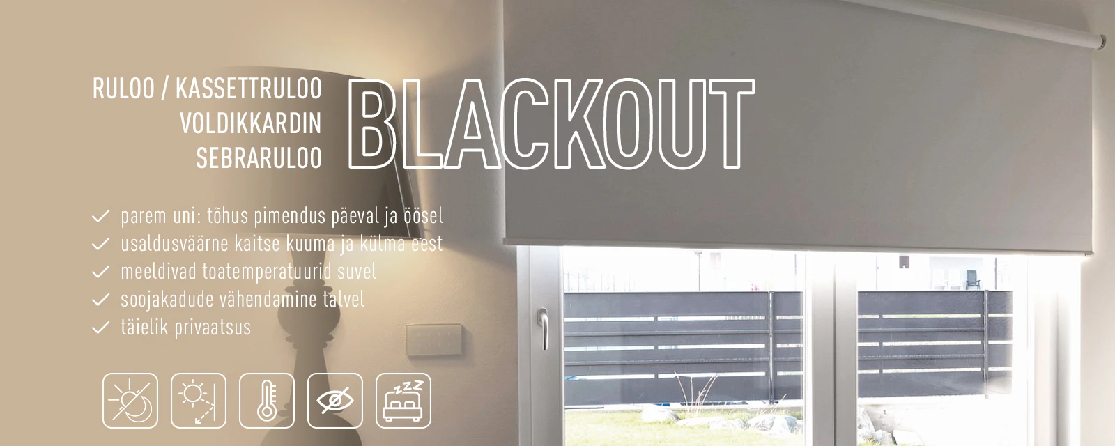 blackout rulood ja vildikkardinad Tallinnas