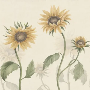 Tapeet Sandberg S10527 Sunflowers Yellow