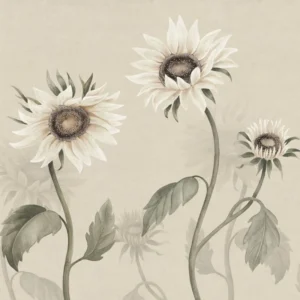 Tapeet Sandberg S10529 Sunflowers White