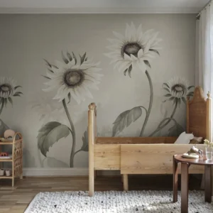 Tapeet Sandberg S10529 Sunflowers White