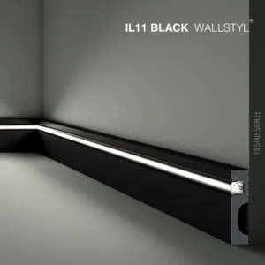 Led põrandaliist IL11 Black Wallstyl