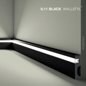 Led põrandaliist IL11 Black Wallstyl