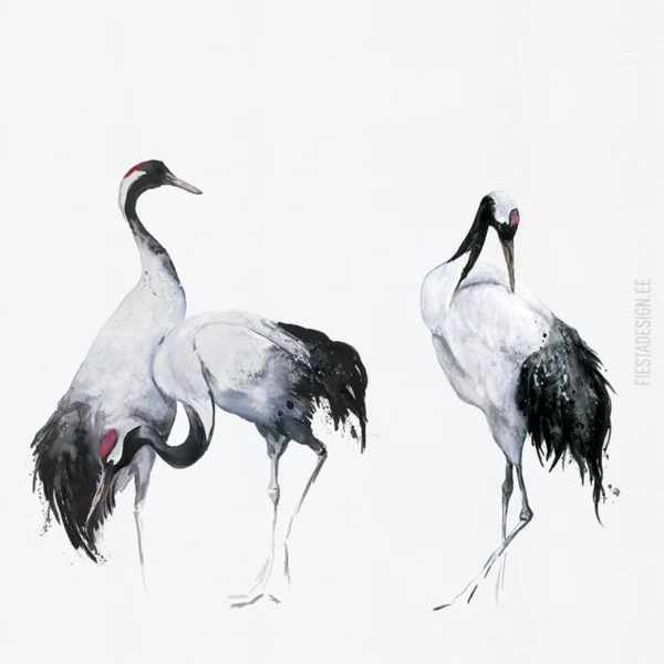 Tapeet Marburg Kumano 34593 - Japanese cranes