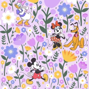 Fototapeet Komar DX4-175 - Mickey Mouse & Minnie Mouse: Botanical Spring