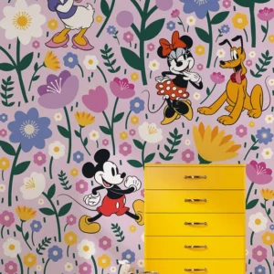 Fototapeet Komar DX4-175 - Mickey Mouse & Minnie Mouse: Botanical Spring
