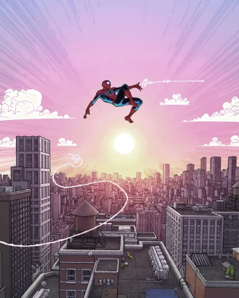 Fototapeet Komar DX4-209 - Spider-Man: Swinging through the Air