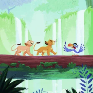 Fototapeet Komar DX4-220 - The Lion King: Waterfall