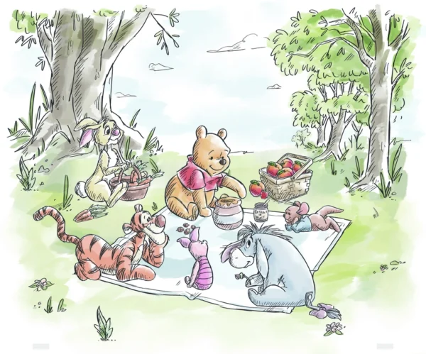 Fototapeet Komar DX6-217 - Winnie the Pooh: Nice for Picnics