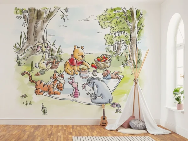 Fototapeet Komar DX6-217 - Winnie the Pooh: Nice for Picnics