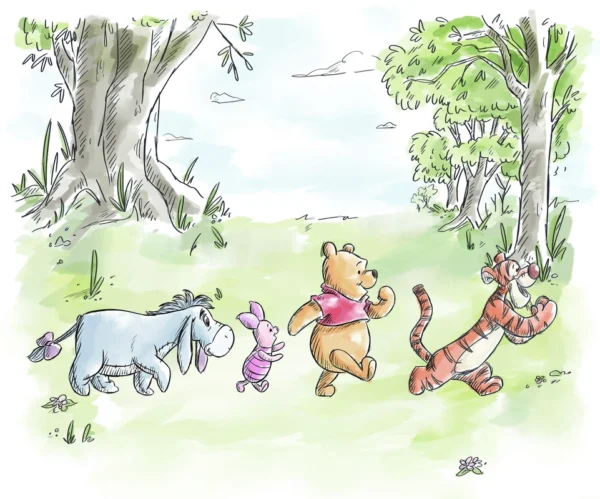 Fototapeet Komar DX6-228 - Winnie the Pooh: Walk Together