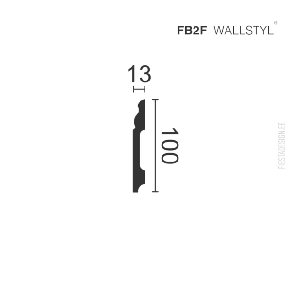 Põrandaliist FB2F Wallstyl, 100×13 mm