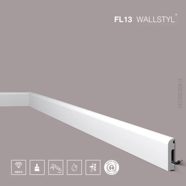 Плинтус для пола FL13 Wallstyl (HDPS)