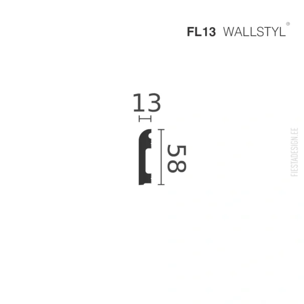 Плинтус для пола FL13 Wallstyl (HDPS)