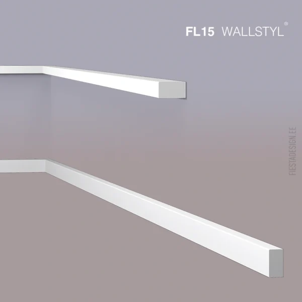 Põrandaliist / seinaliist FL15 Wallstyl (HDPS)