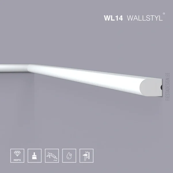 Декоративный профиль / молдинг WL14 Wallstyl (HDPS)