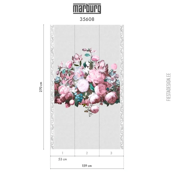 Флизелиновые обои Marburg Pompöös Provence 35608 Flower Bouquet