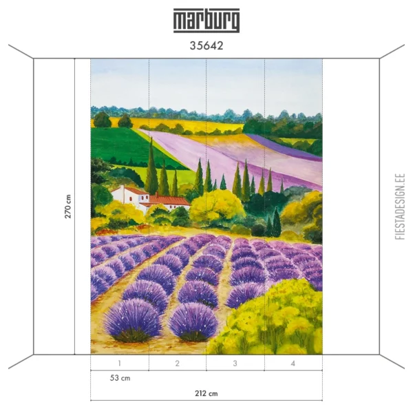 Флизелиновые обои Marburg Pompöös Provence 35642 Lavender Farm