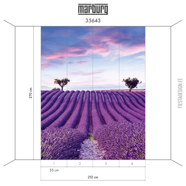 Флизелиновые обои Marburg Pompöös Provence 35643 Lavender Field