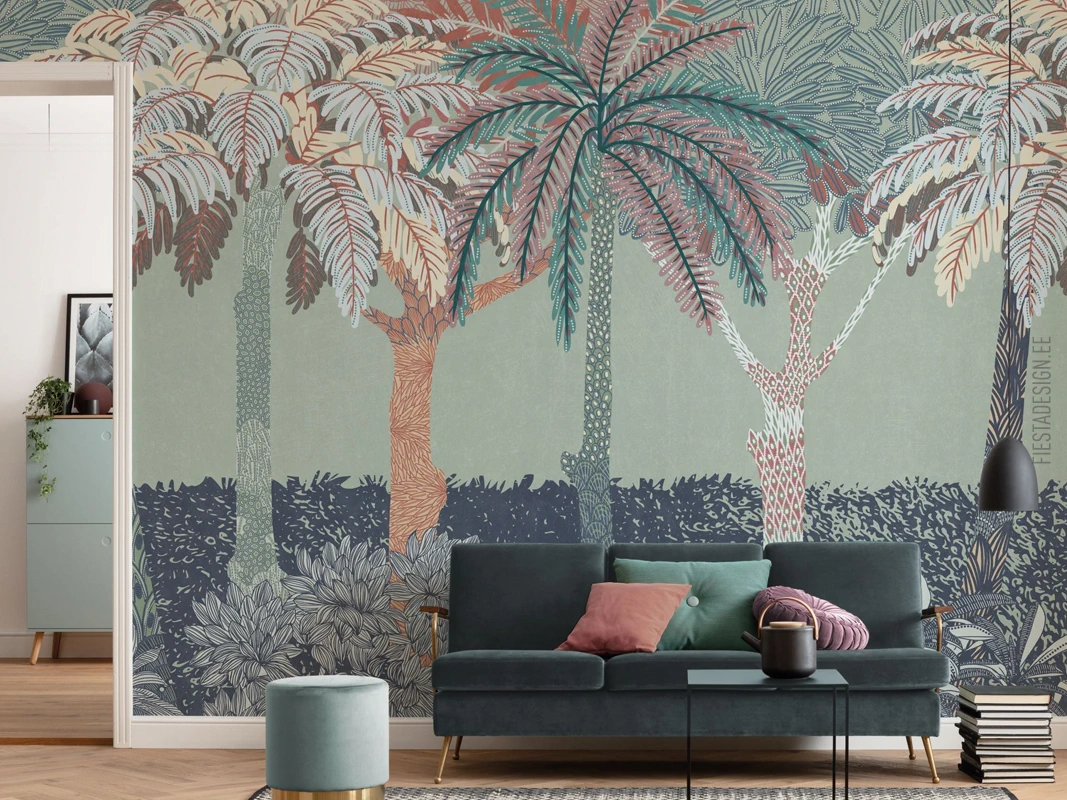 Фотообои Komar SX8-058 Patterned Palms Фотообои Patterned Palms, SX8-058 (Komar)
