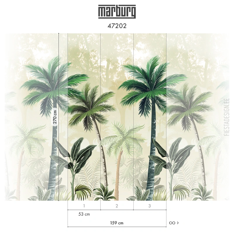 Обои Marburg 47202 Tropical Vibes Флизелиновые обои Smart ART 47202 Tropical Vibes