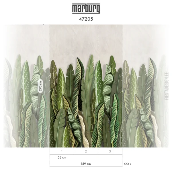Флизелиновые обои Smart ART 47205 Banana Leaves