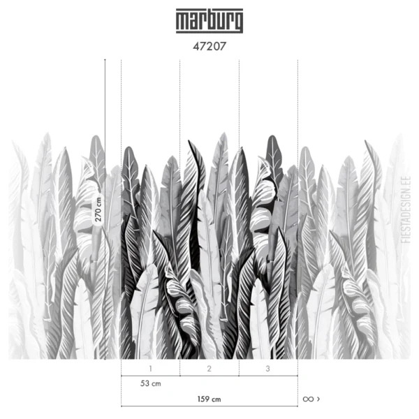 Флизелиновые обои Smart ART 47207 Banana Leaves
