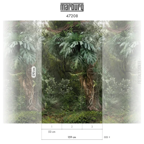 Fliistapeet Smart ART 47208 Deep Jungle