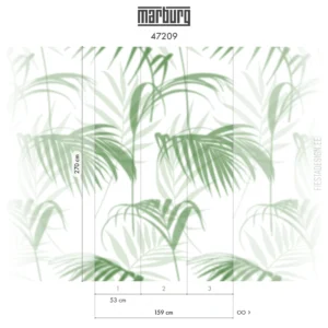 Флизелиновые обои Smart ART 47209 Palm Leaves Shadow