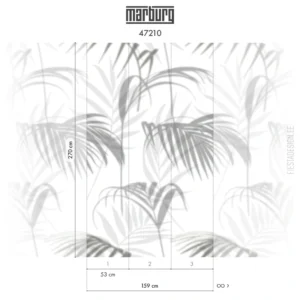 Флизелиновые обои Smart ART 47210 Palm Leaves Shadow