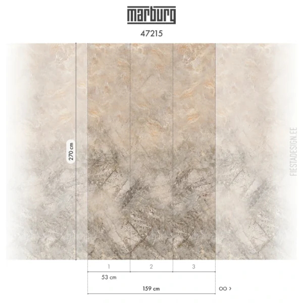 Флизелиновые обои Smart ART 47215 Honed Travertine Slab