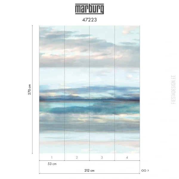 Флизелиновые обои Smart ART 47223 Sky Reflection, 212×270 cm