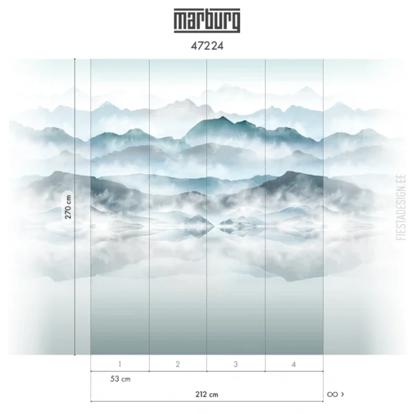 Fliistapeet Smart ART 47224 Foggy Mountains