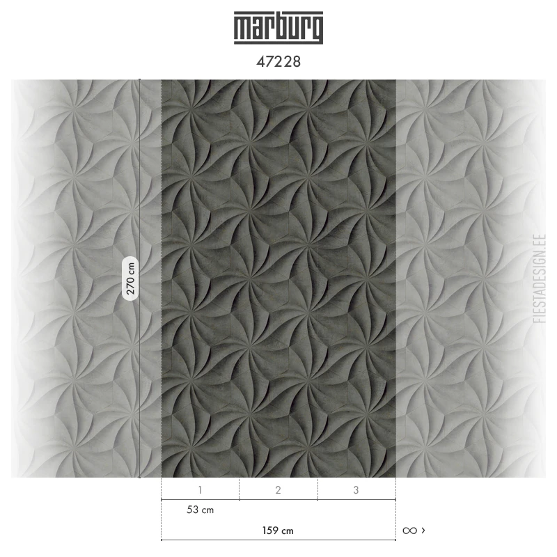 Tapeet Marburg 47228 Geometric Flower Fliistapeet Smart ART 47228 Geometric Flower