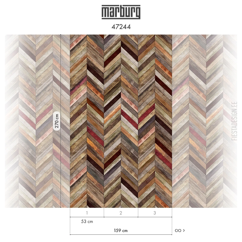 Tapeet Marburg 47244 Chevron Fliistapeet Smart ART 47244 Chevron