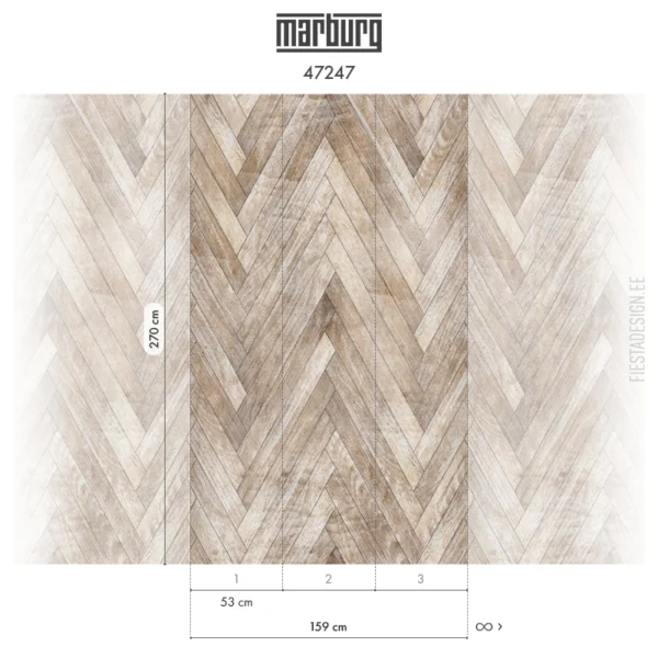 Fliistapeet Smart ART 47247 Herringbone