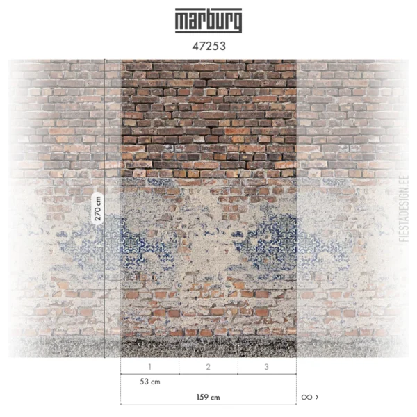 Флизелиновые обои Smart ART 47253 Old Brick Wall