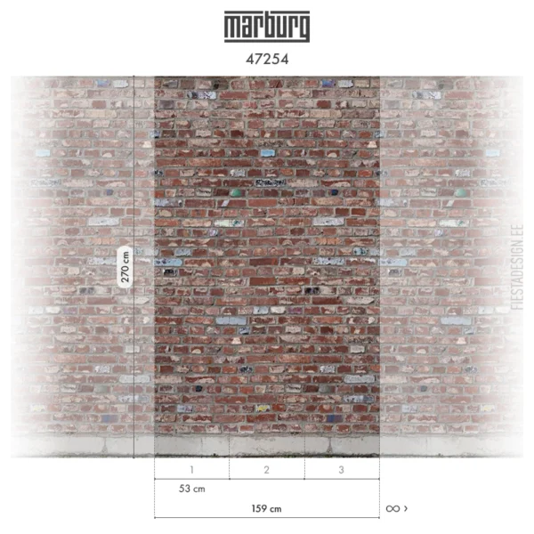 Fliistapeet Smart ART 47254 Old Brick Wall