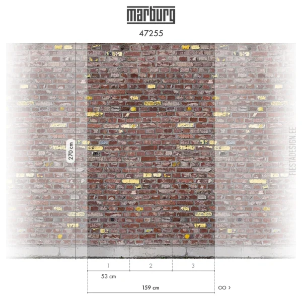 Fliistapeet Smart ART 47255 Old Brick Wall