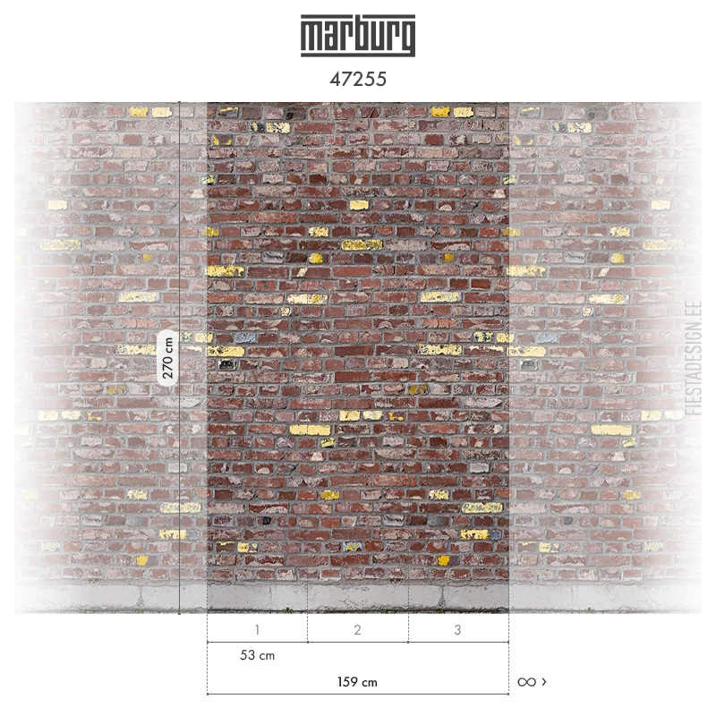 Tapeet Marburg 47255 Old Brick Wall Fliistapeet Smart ART 47255 Old Brick Wall