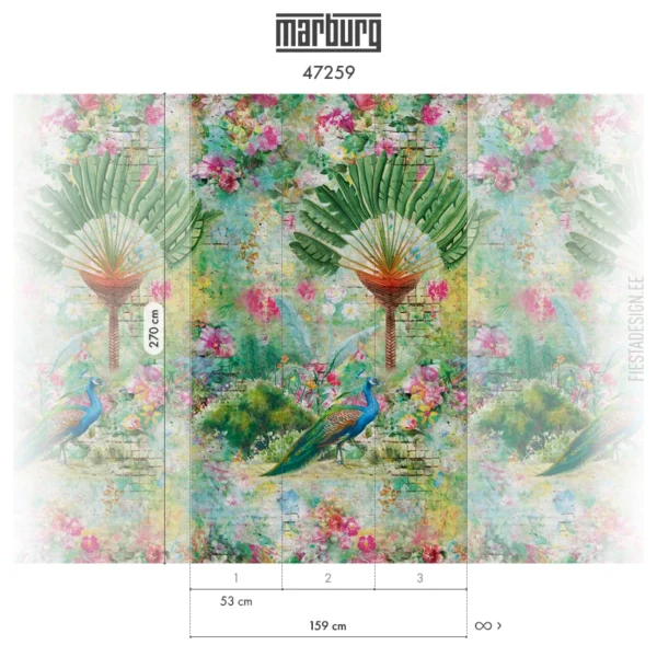 Флизелиновые обои Smart ART 47259 Peacock