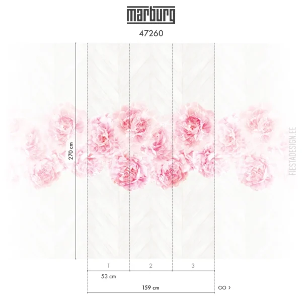 Флизелиновые обои Smart ART 47260 Pink Peonies