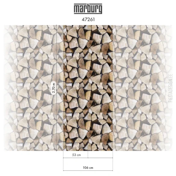 Fliistapeet Smart ART 47261 Firewood