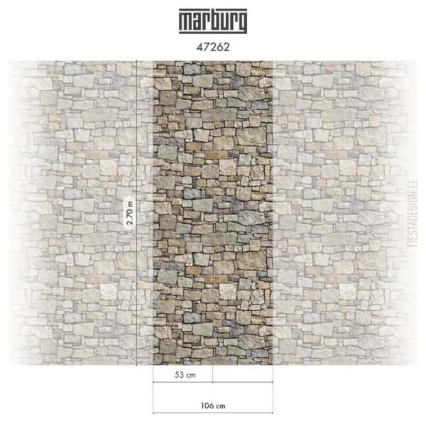 Флизелиновые обои Smart ART 47262 Stone Bricks