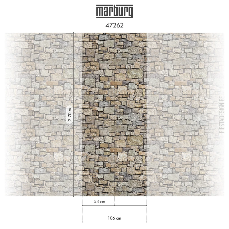 Обои Marburg 47262 Stone Bricks Флизелиновые обои Smart ART 47262 Stone Bricks