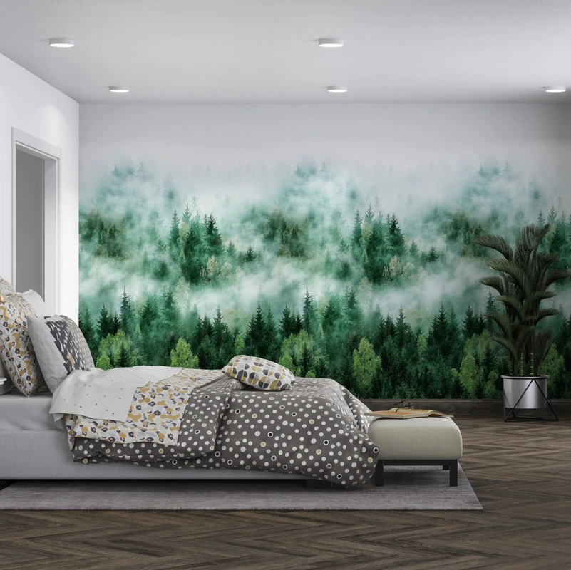 Обои Marburg 47267 Foggy Pine Forest Флизелиновые обои Smart ART 47267 Foggy Pine Forest