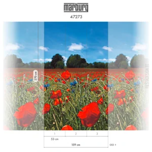 Флизелиновые обои Smart ART 47273 Poppy Field