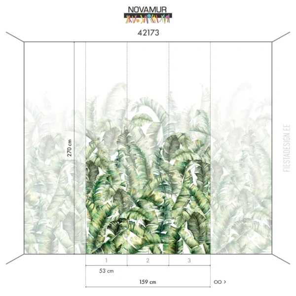 Флизелиновые обои Novamur Naomi 42173 Tropical Flair