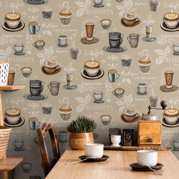 Флизелиновые обои Novamur Naomi 89044 Barista Menu